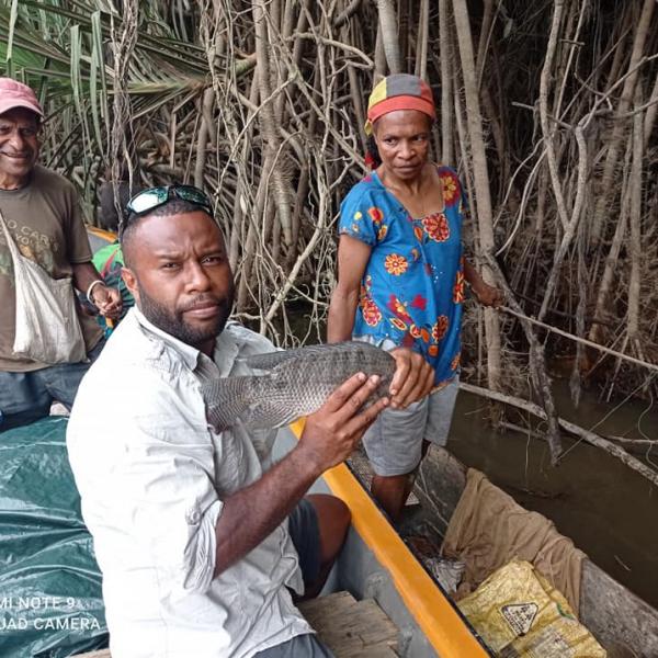 Joshua Noiney, FutureNow scholar on project in PNG