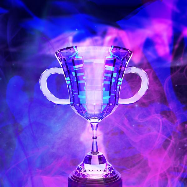 Glass trophy