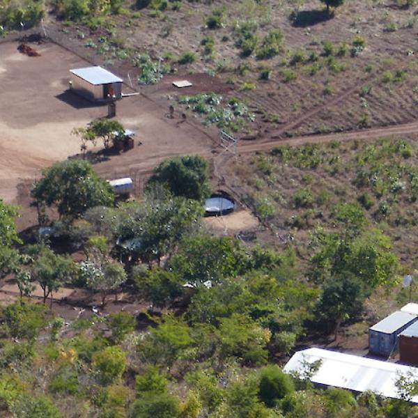 aerial view of songwe hill camp from Mkango Resources