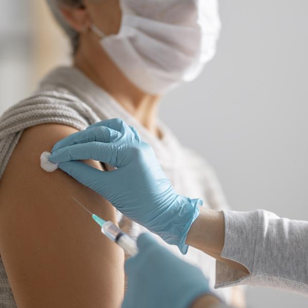 Person receiving a vaccination