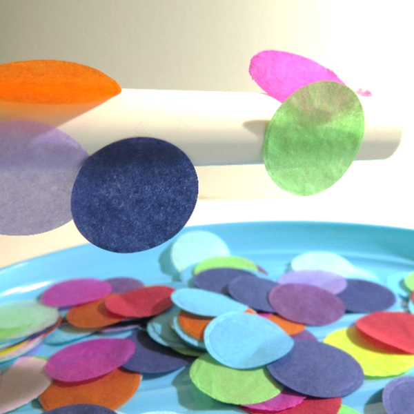 Pipe static electricity paper dots