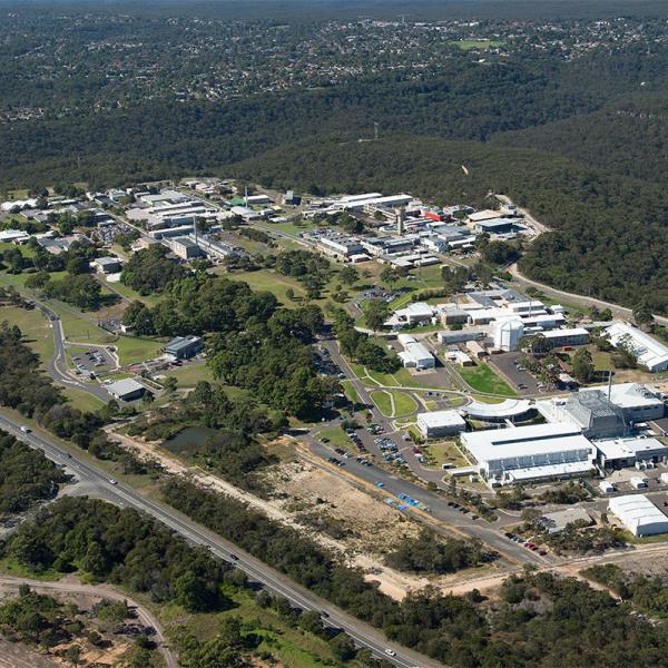 Aerial view of ANSTO Lucas Heights campus