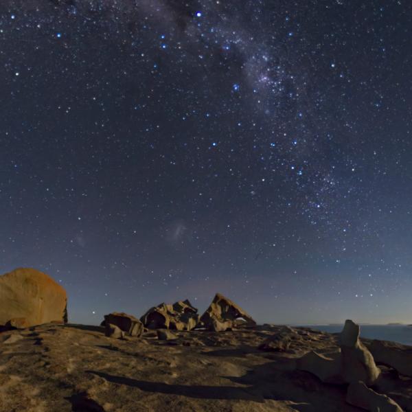 Stars over Australian landscape