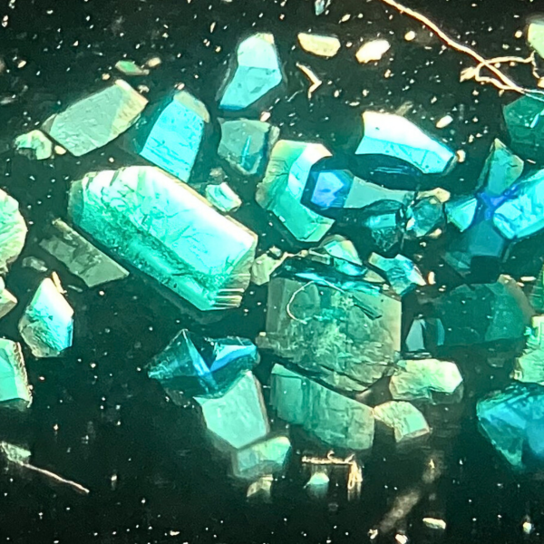 Green crystals