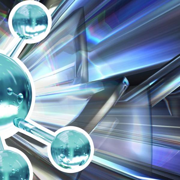 Hero banner glass molecule
