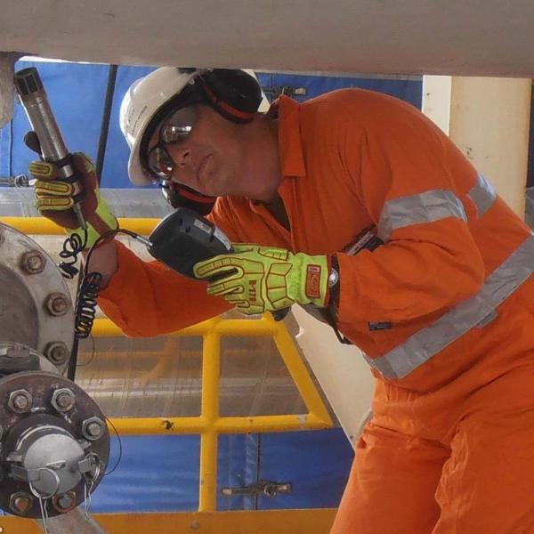 Stock image of radiation inspection in industrial type setting