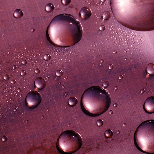 Water droplets on surface