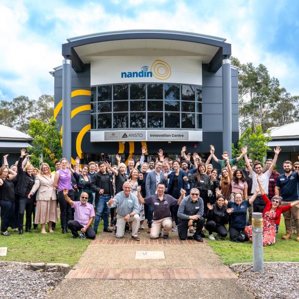 nandin fifth birthday celebrations in December 2023. Group photo in front of the nandin Innovation Centre.