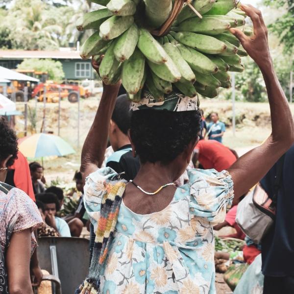 Pacific region people with food