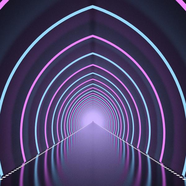 tunnel with lights