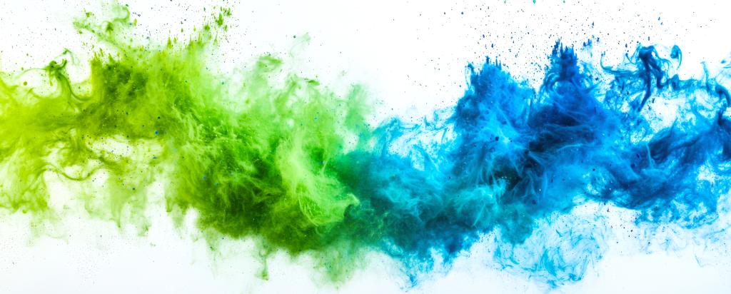 Green & Blue powder