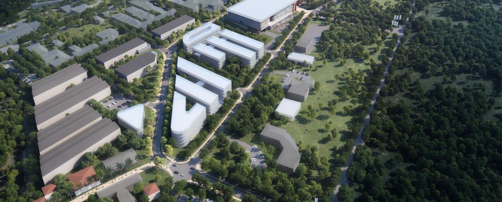 Artist impression of new buildings for ANSTO's Innovation Precinct