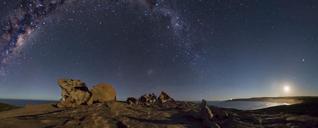 Stars over Australian landscape