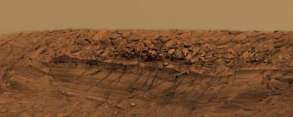 The outcrop on Mars where jarosite was detected