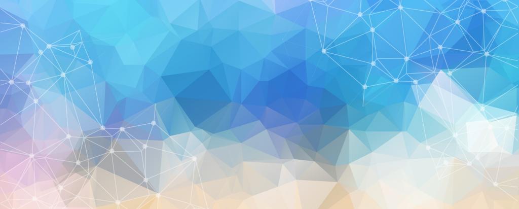 Abstract Blue Geometric Polygonal background molecule and communication. Connected lines with dots. Concept of the science, chemistry, biology, medicine, technology.