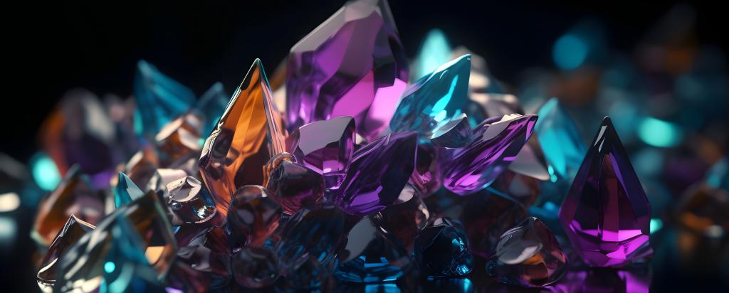 image of coloured crystals