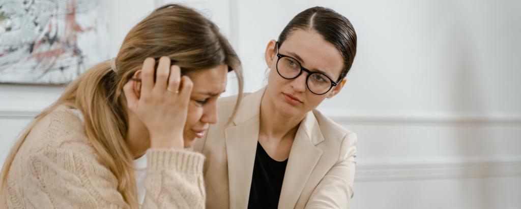 Psychologist with depression patient