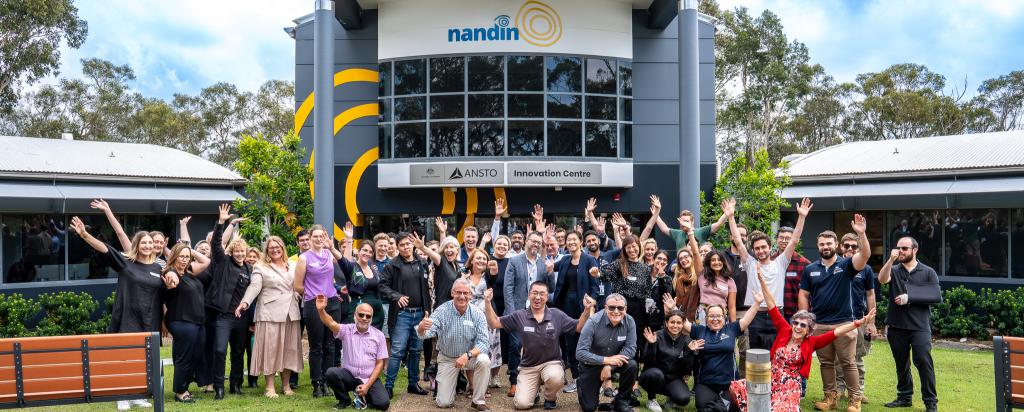 nandin fifth birthday celebrations in December 2023. Group photo in front of the nandin Innovation Centre.