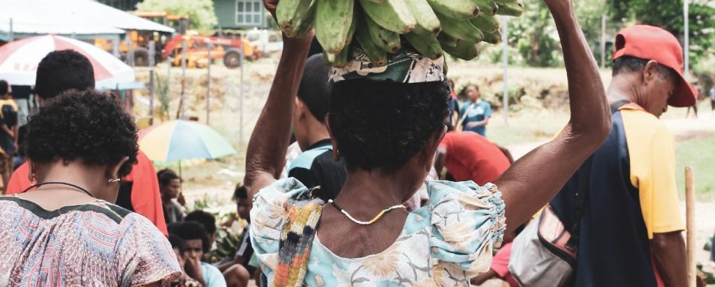 Pacific region people with food