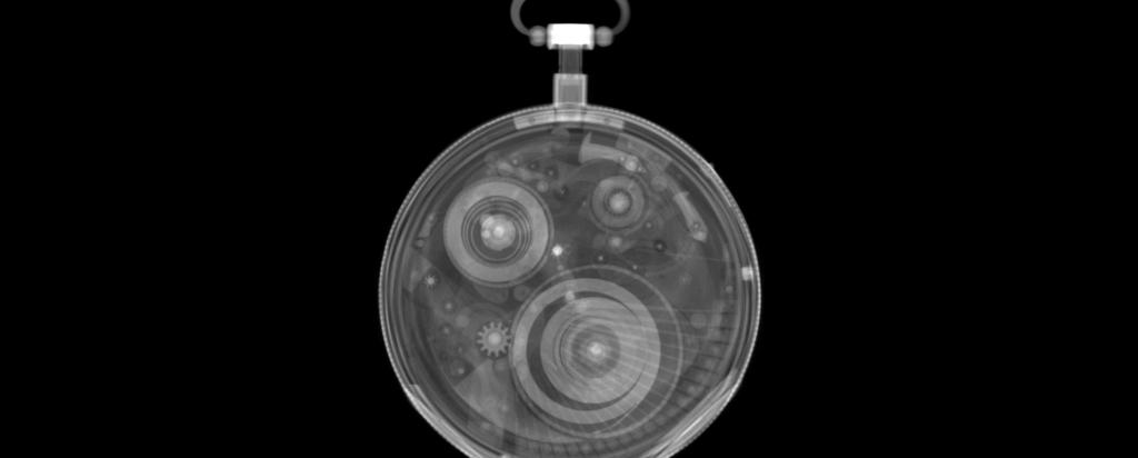 Neutron tomographic image of a watch