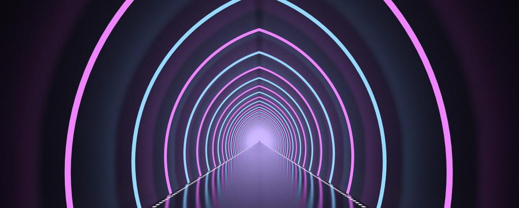 tunnel with lights