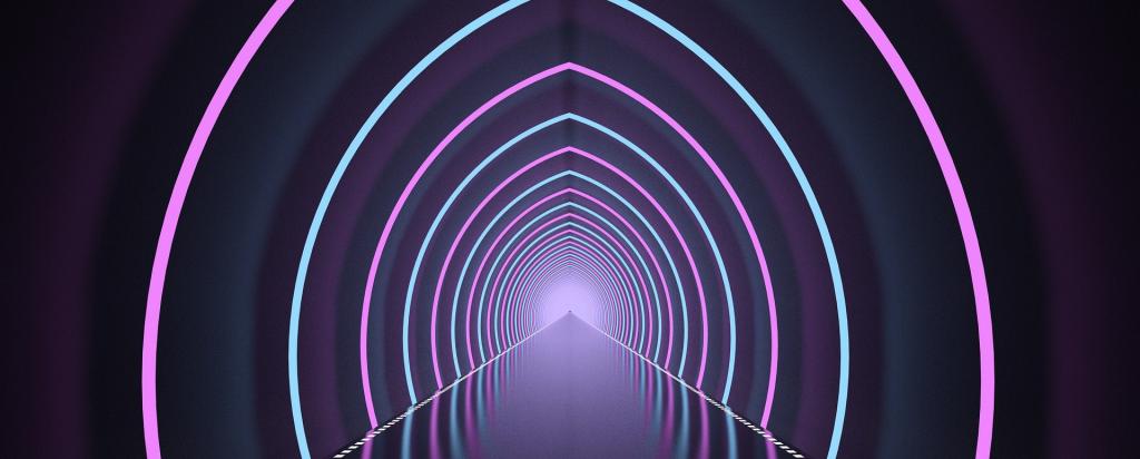 tunnel with lights