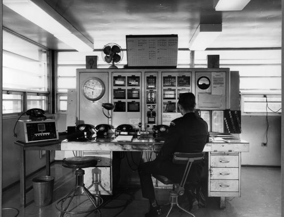 Early photo of the ANSTO security office