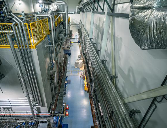 Supporting services and pipework within the facility