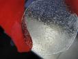 Antarctic ice containing bubbles of ancient air