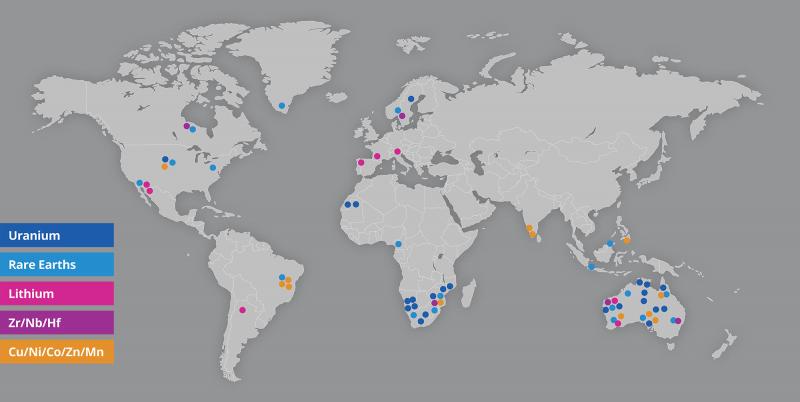 Minerals consultancy world map