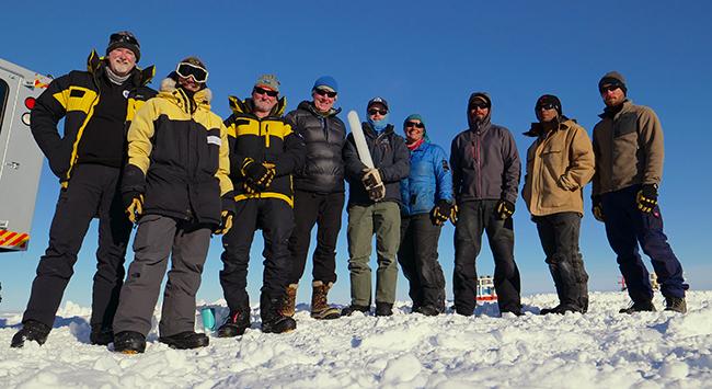 Coring team Antarctica