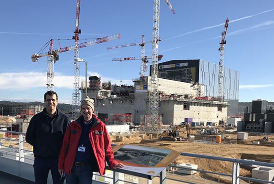 ANSTO's Richard Garrett and Richard Blacksell from ANU