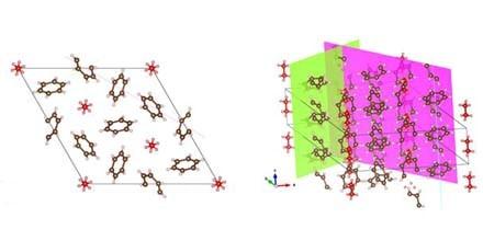 Benzene:ethane co-crystal structure on Titan