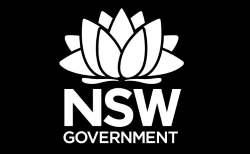 NSW Government logo on black