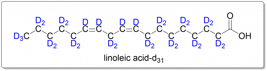 Chemical structure of deuterated linoleic acid