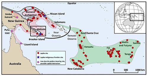 Lapita migration map