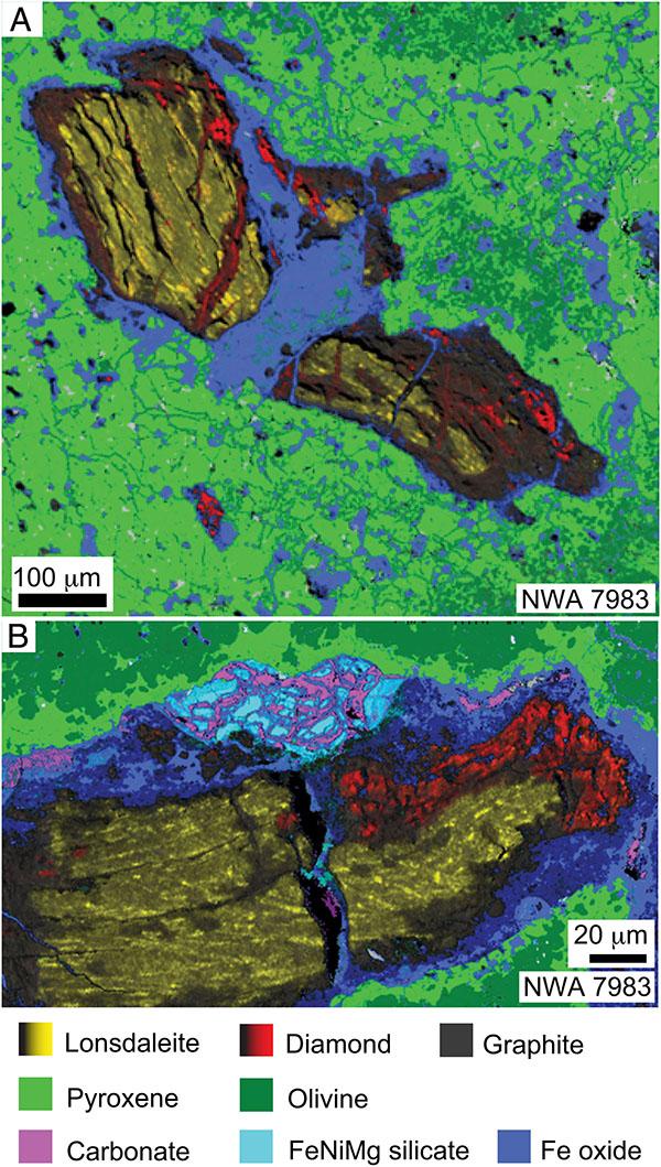 Silne światło synchrotronowe potwierdza obecność rzadkich diamentów w kamiennych meteorytach