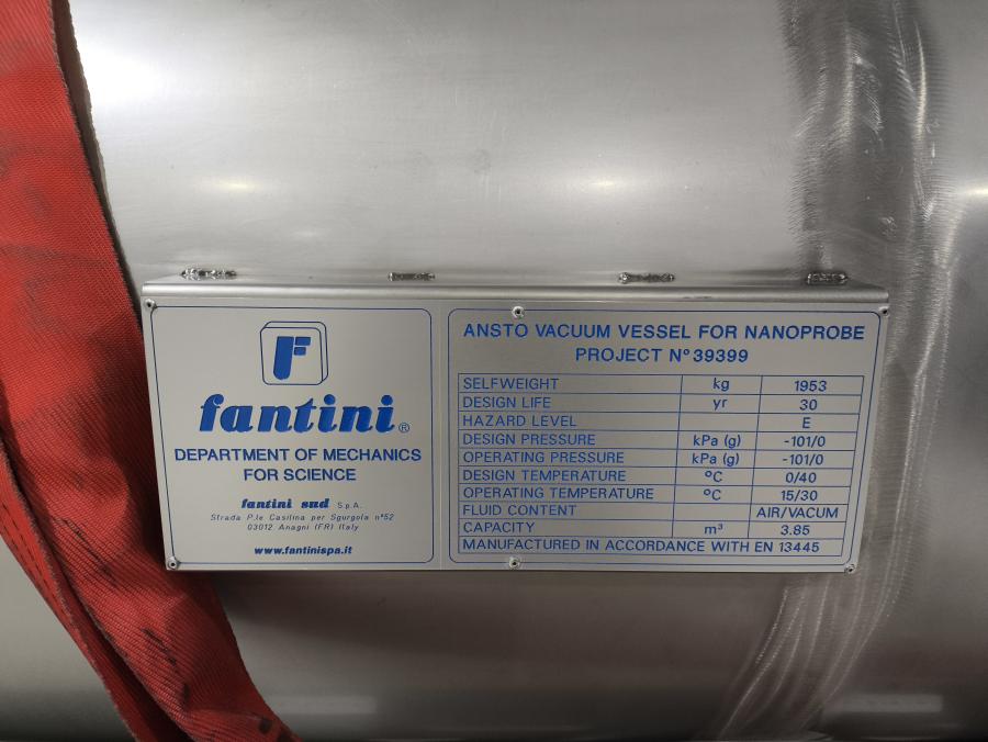 Endstation on axis vessel nameplate