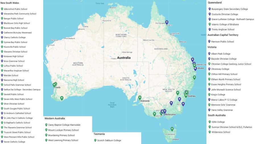 Think Science Competition map