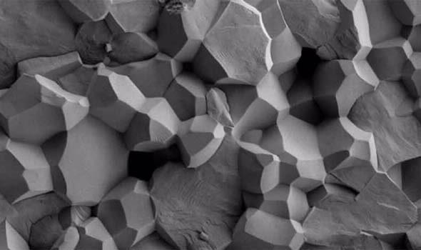 A ceramic oxide waste form scan from a electron micrograph