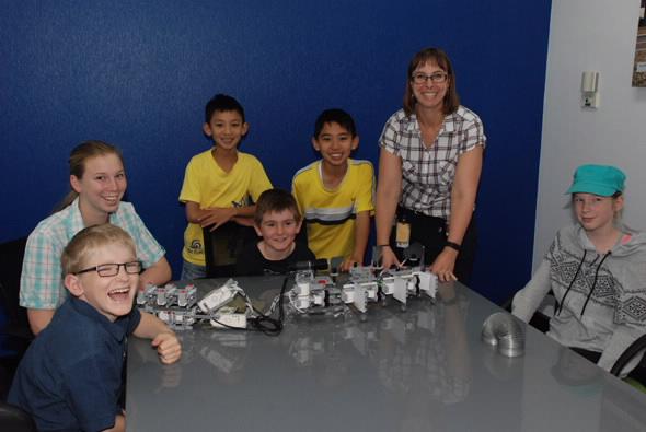 LEGO robotics kids with Taipan model