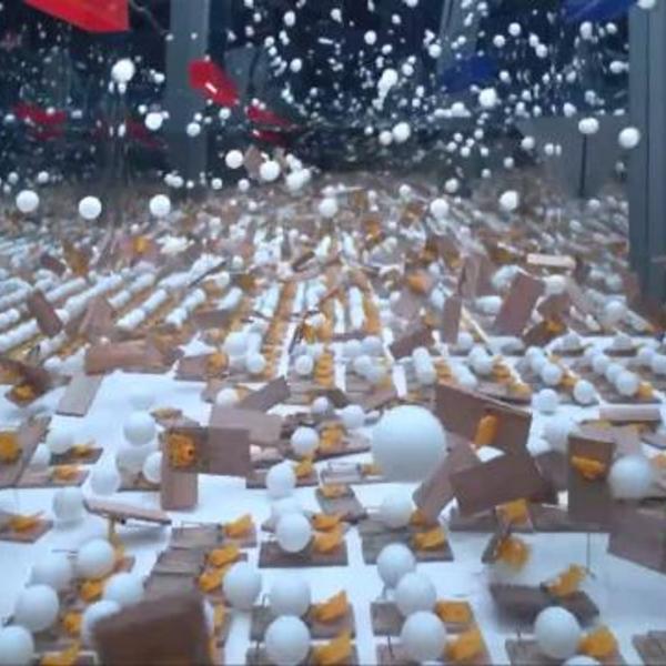 Nuclear Fission with ping pong balls