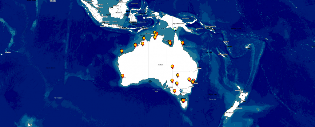 map of australia showing indigenous project locations